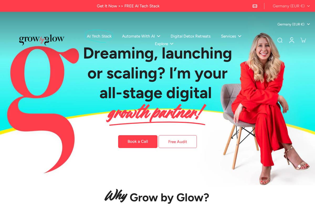 growbyglow.com homepage screenshot