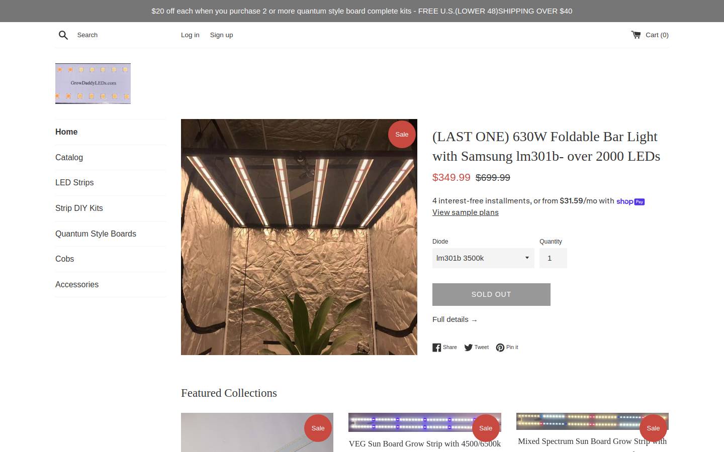 growdaddyleds.com homepage screenshot