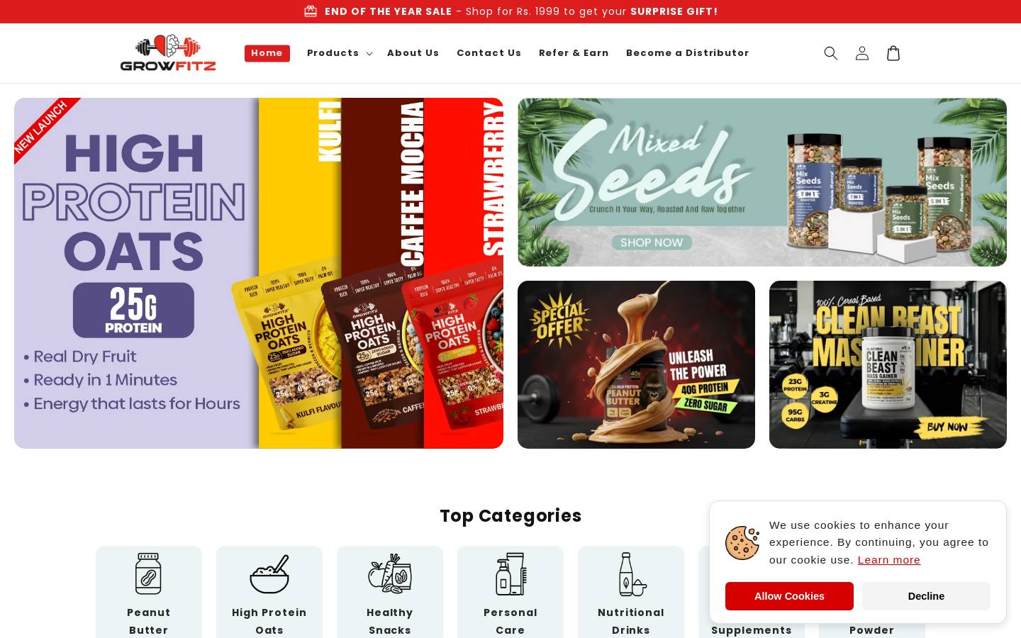 growfitz.com homepage screenshot