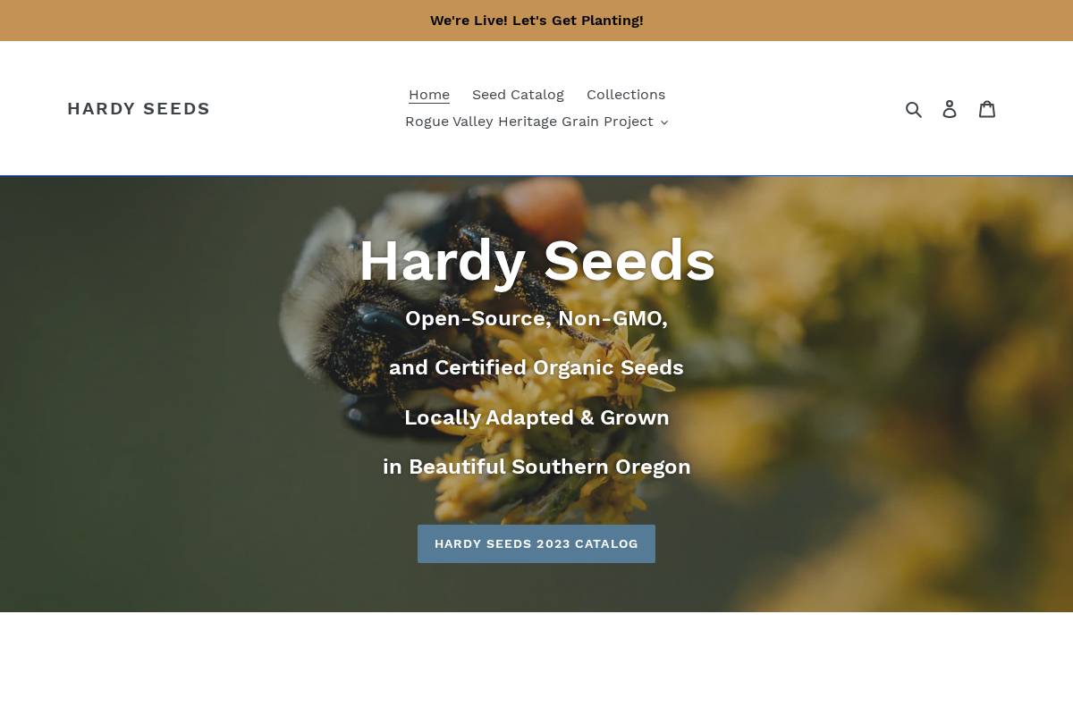 growhardyseeds.com homepage screenshot