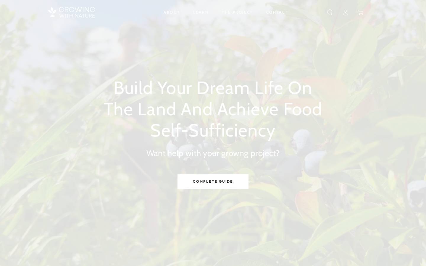 growingwithnature.co.uk homepage screenshot
