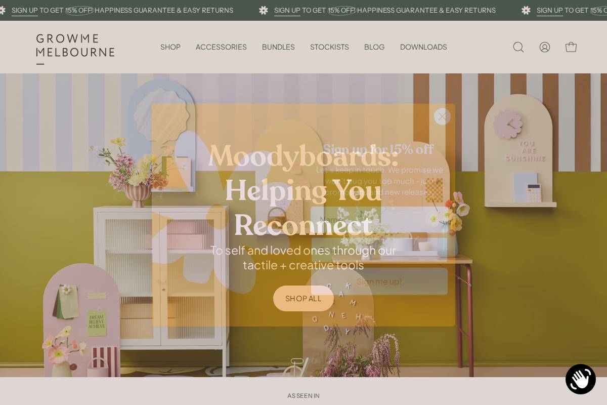 growmemelb.com homepage screenshot