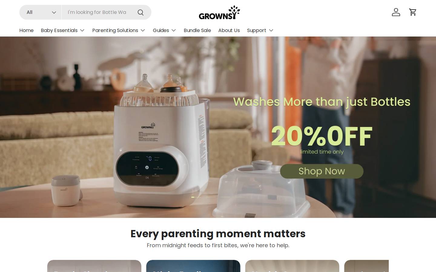 grownsyofficial.com homepage screenshot