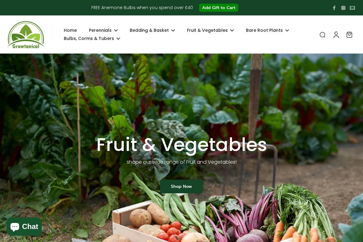 Growtanical homepage screenshot