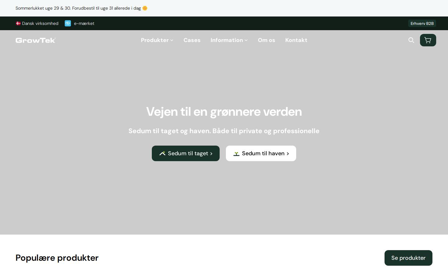 Growtek.dk homepage screenshot