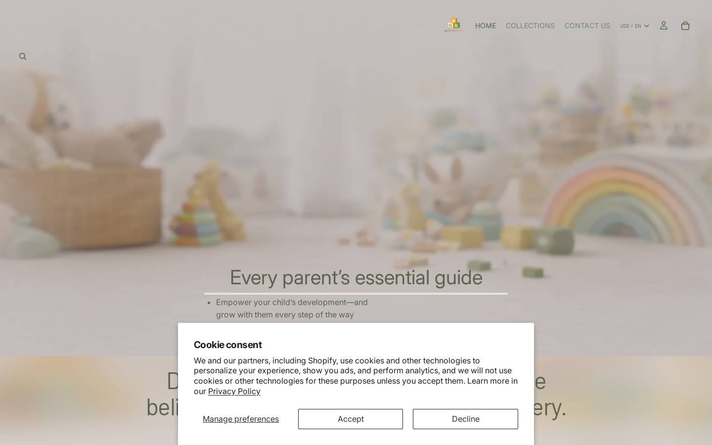 growwithyourkids.com homepage screenshot