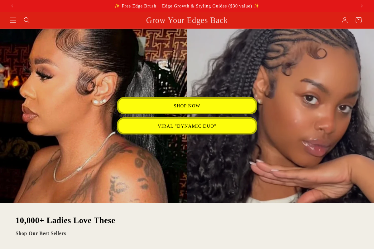Grow Your Edges Back homepage screenshot