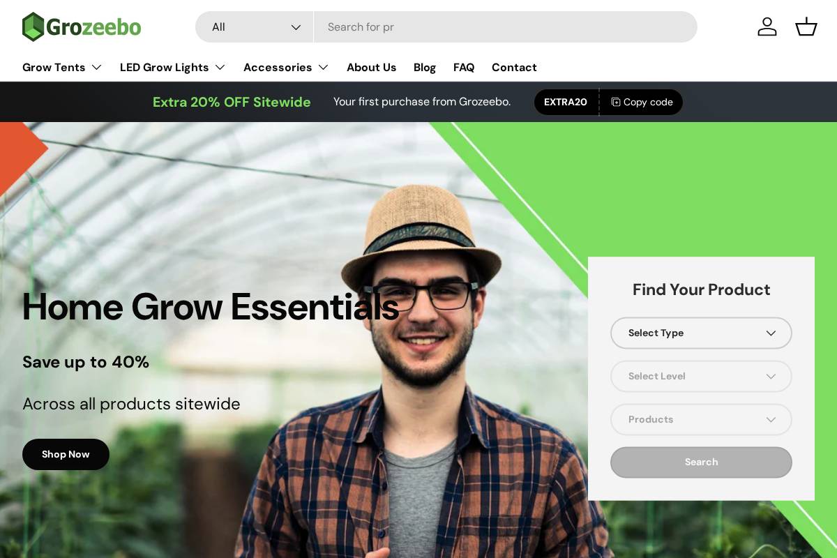 grozeebo.com homepage screenshot