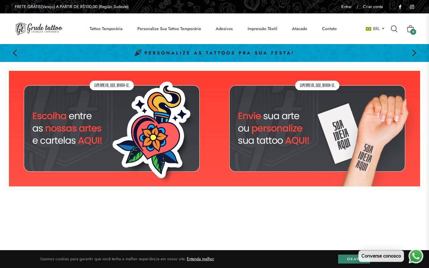 grudetattoo.com.br homepage screenshot