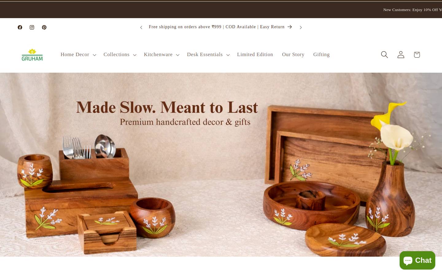 gruham.in homepage screenshot