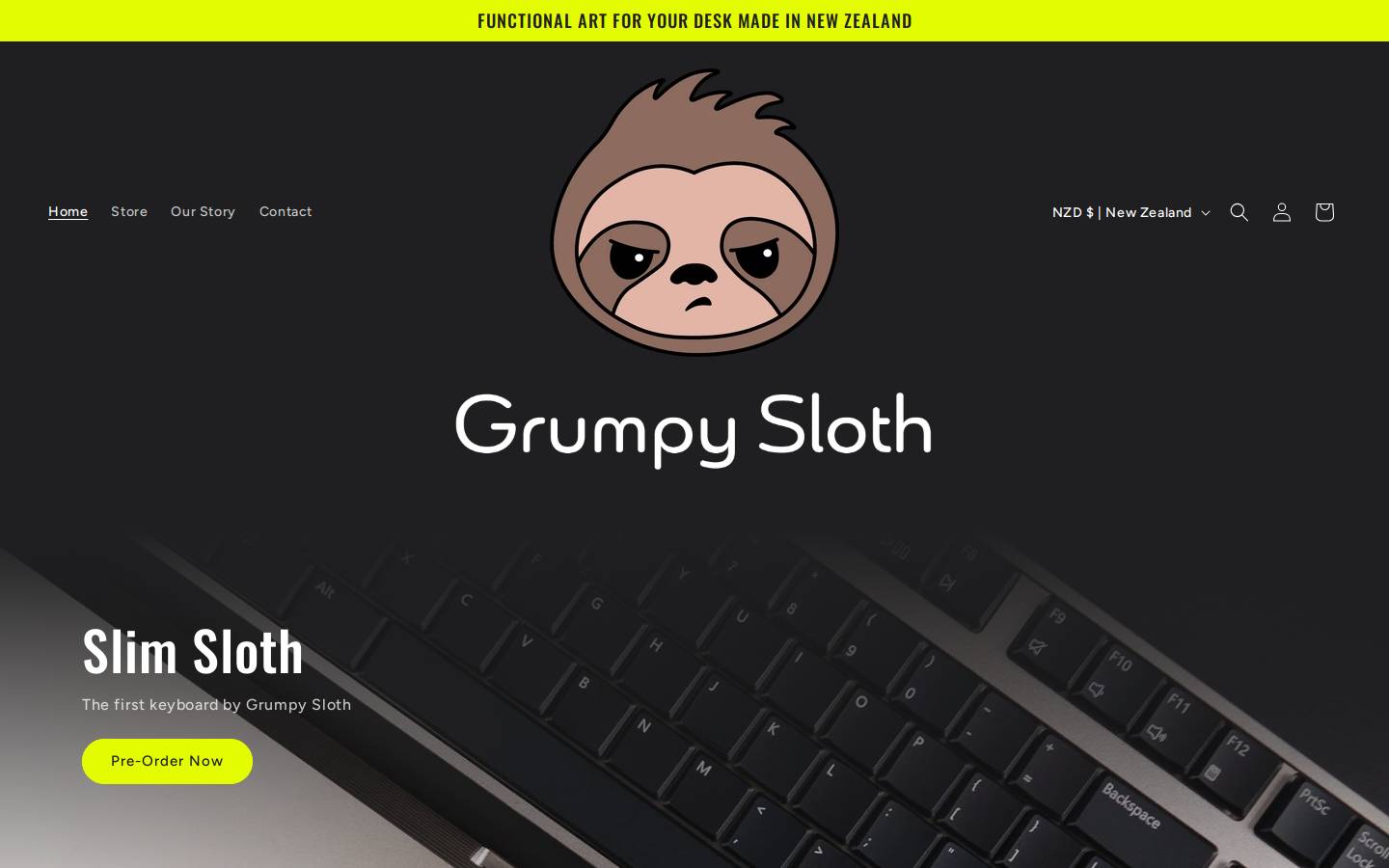 grumpysloth.co homepage screenshot
