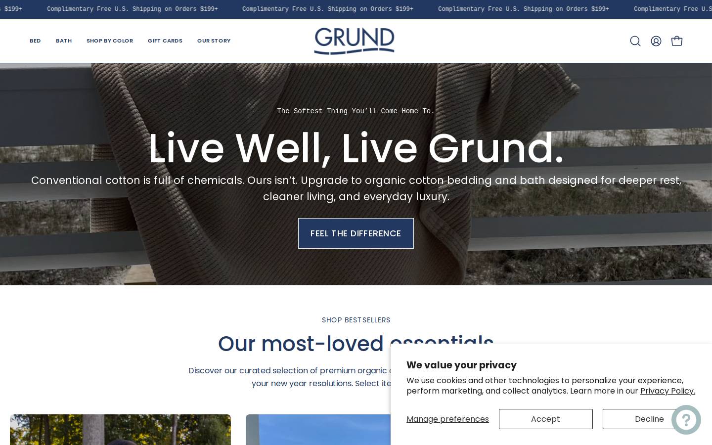 LIVE GRUND homepage screenshot