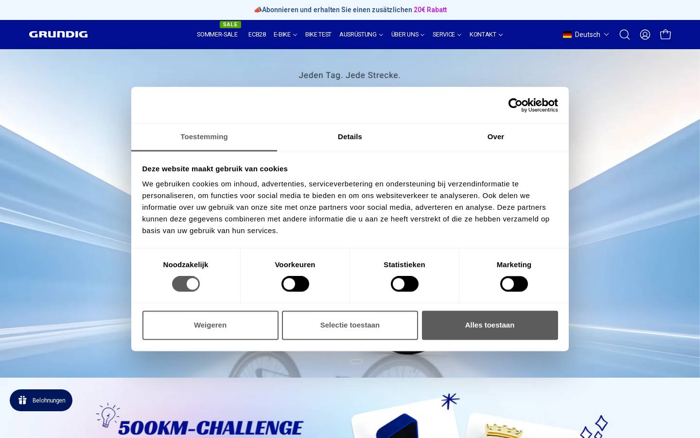 Grundig Bike homepage screenshot