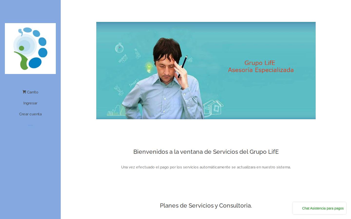 grupo-life.com homepage screenshot