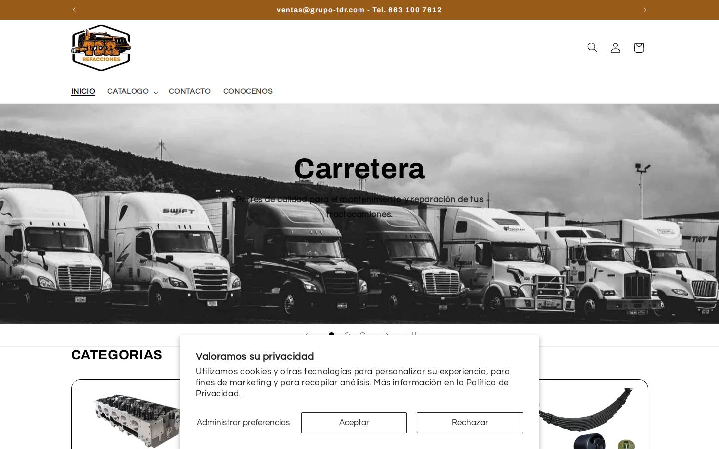 grupo-tdr.com homepage screenshot