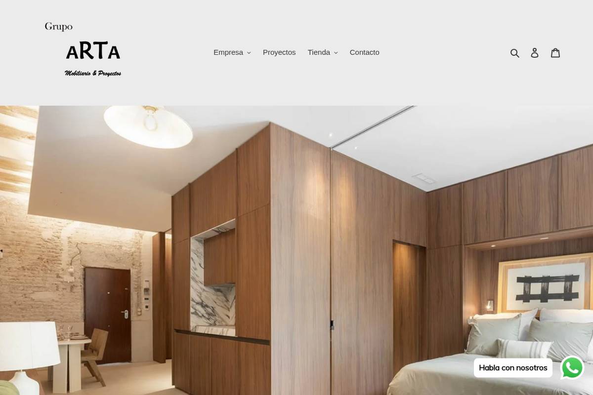 grupoarta.com homepage screenshot