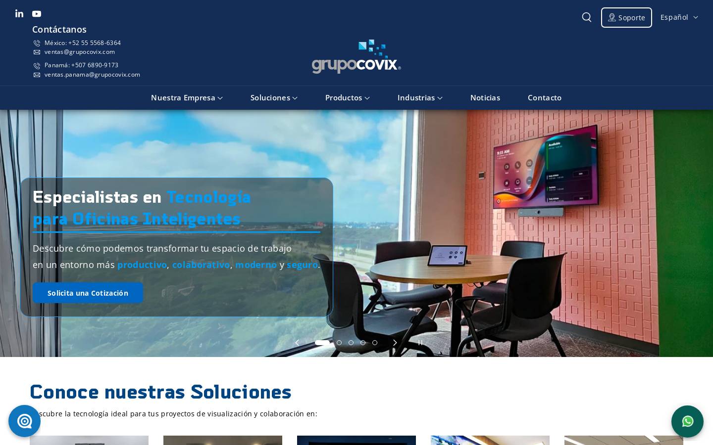 grupocovix.com.mx homepage screenshot
