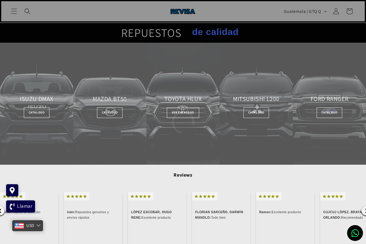 Auto repuestos Revisa homepage screenshot
