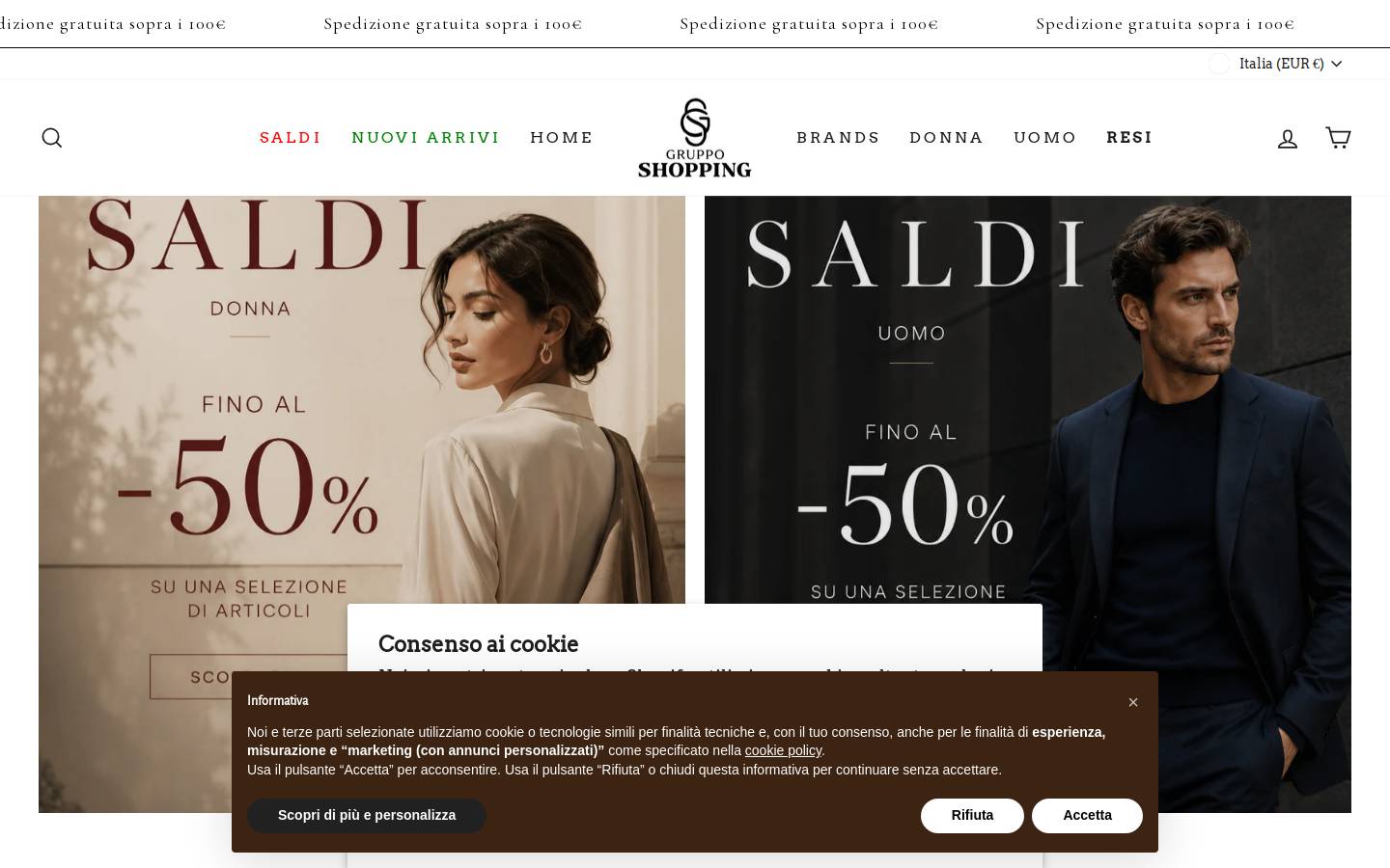 Grupposhopping homepage screenshot