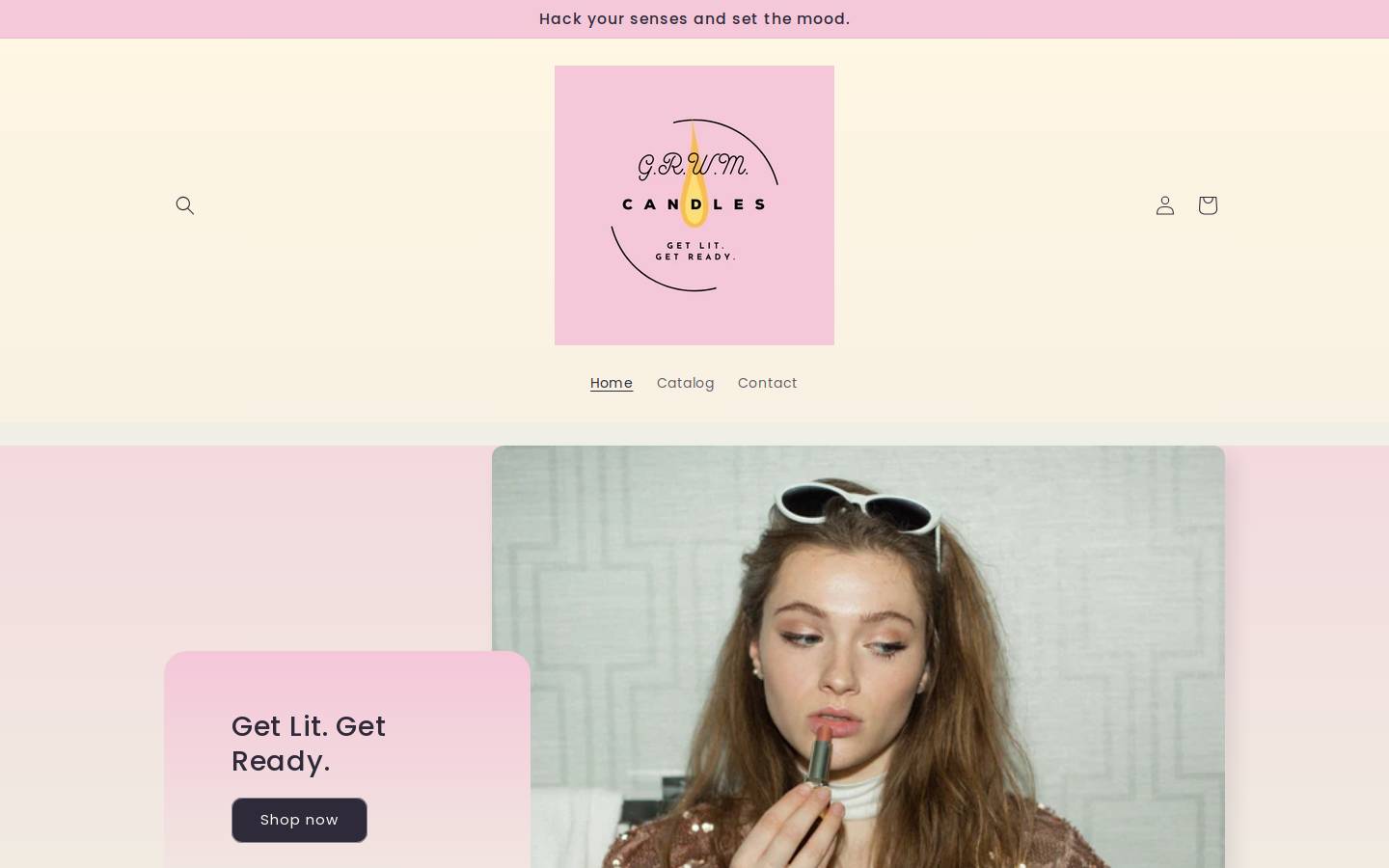grwmcandle.com homepage screenshot