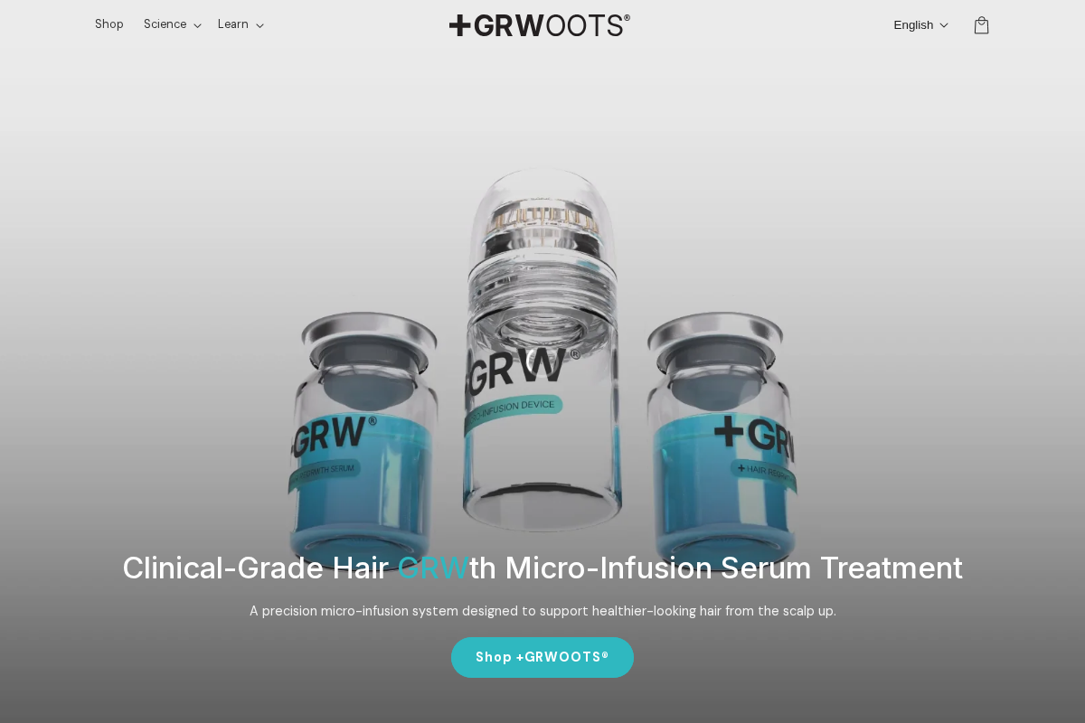 GRWOOTS® homepage screenshot