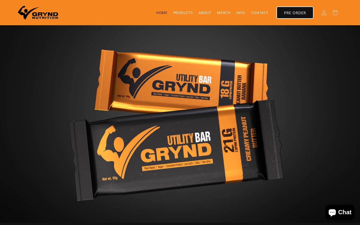 gryndbars.com homepage screenshot