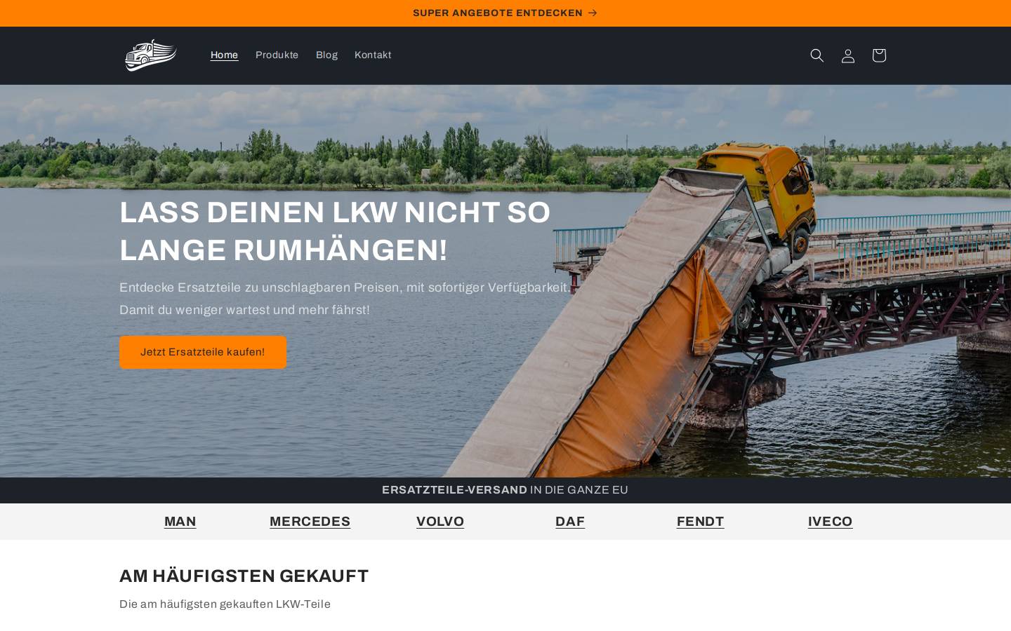 gs-lkwteile24.de homepage screenshot