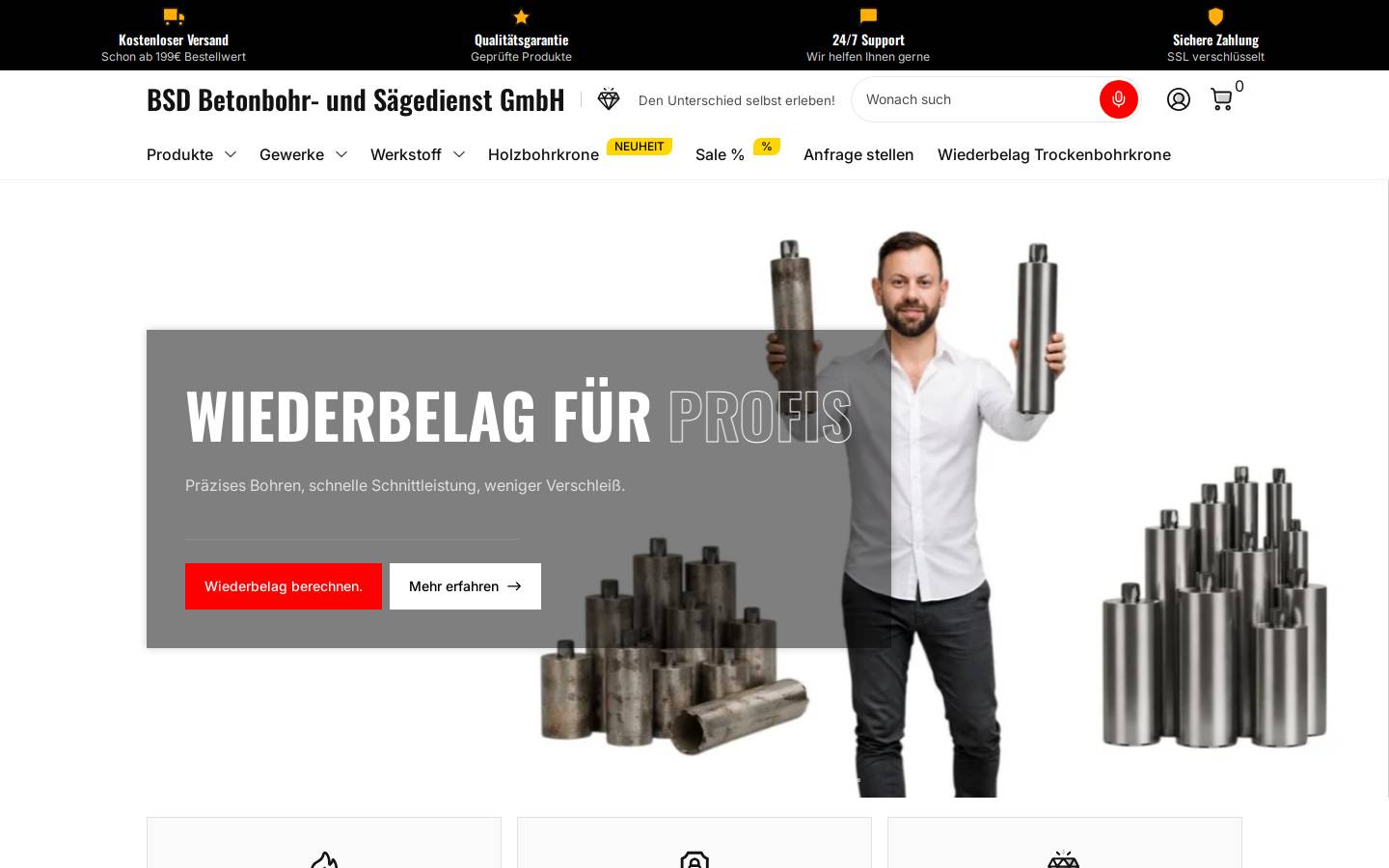 gs-werkzeuge.de homepage screenshot