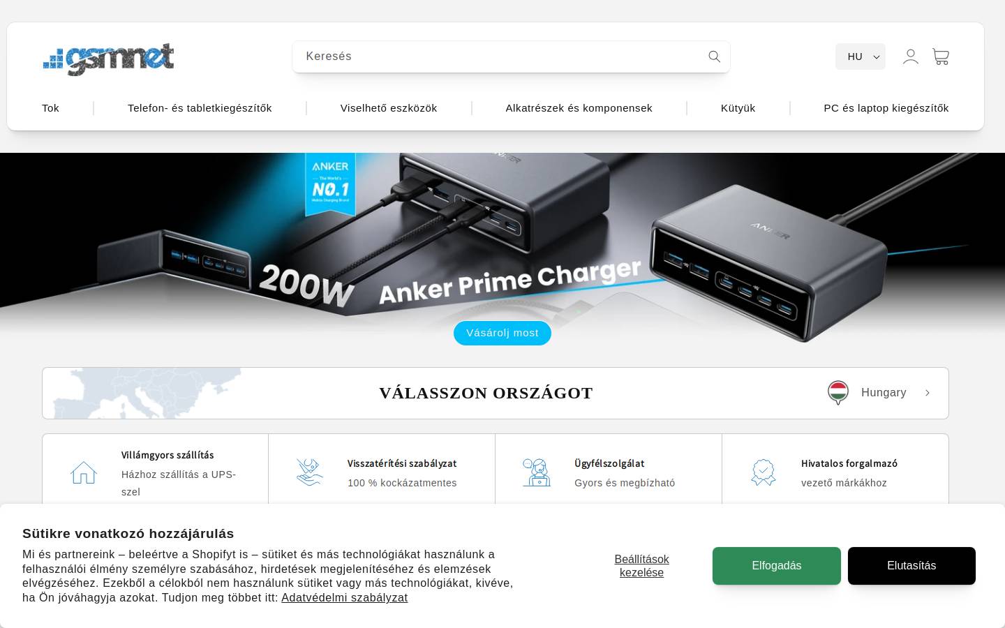 gsmnet.hu homepage screenshot