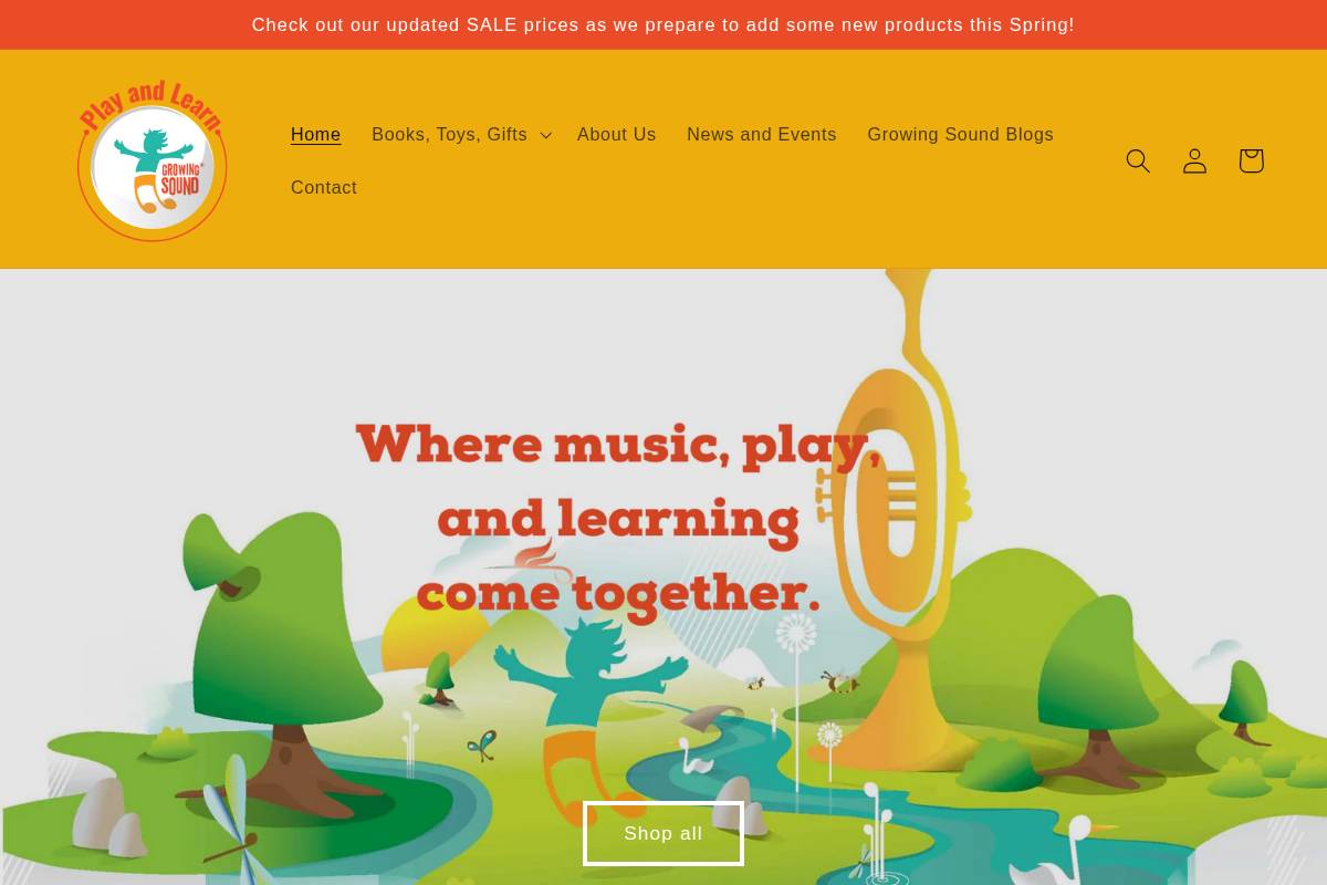 gsplayandlearn.com homepage screenshot