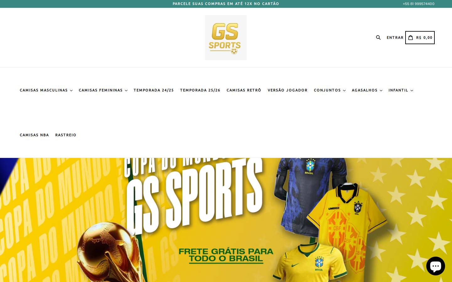 gssportspe.com.br homepage screenshot