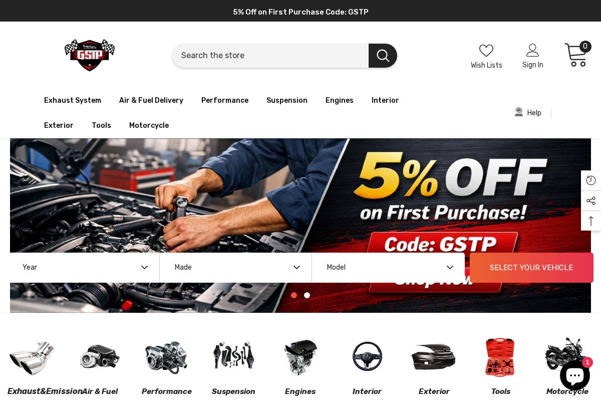 Gstpautoparts homepage screenshot