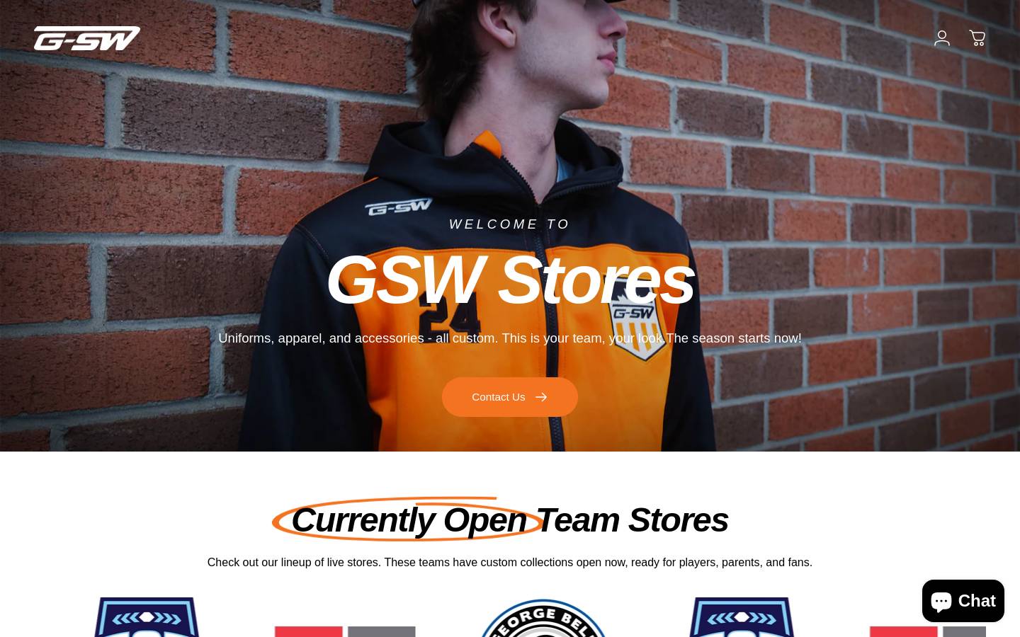 gswstores.com homepage screenshot