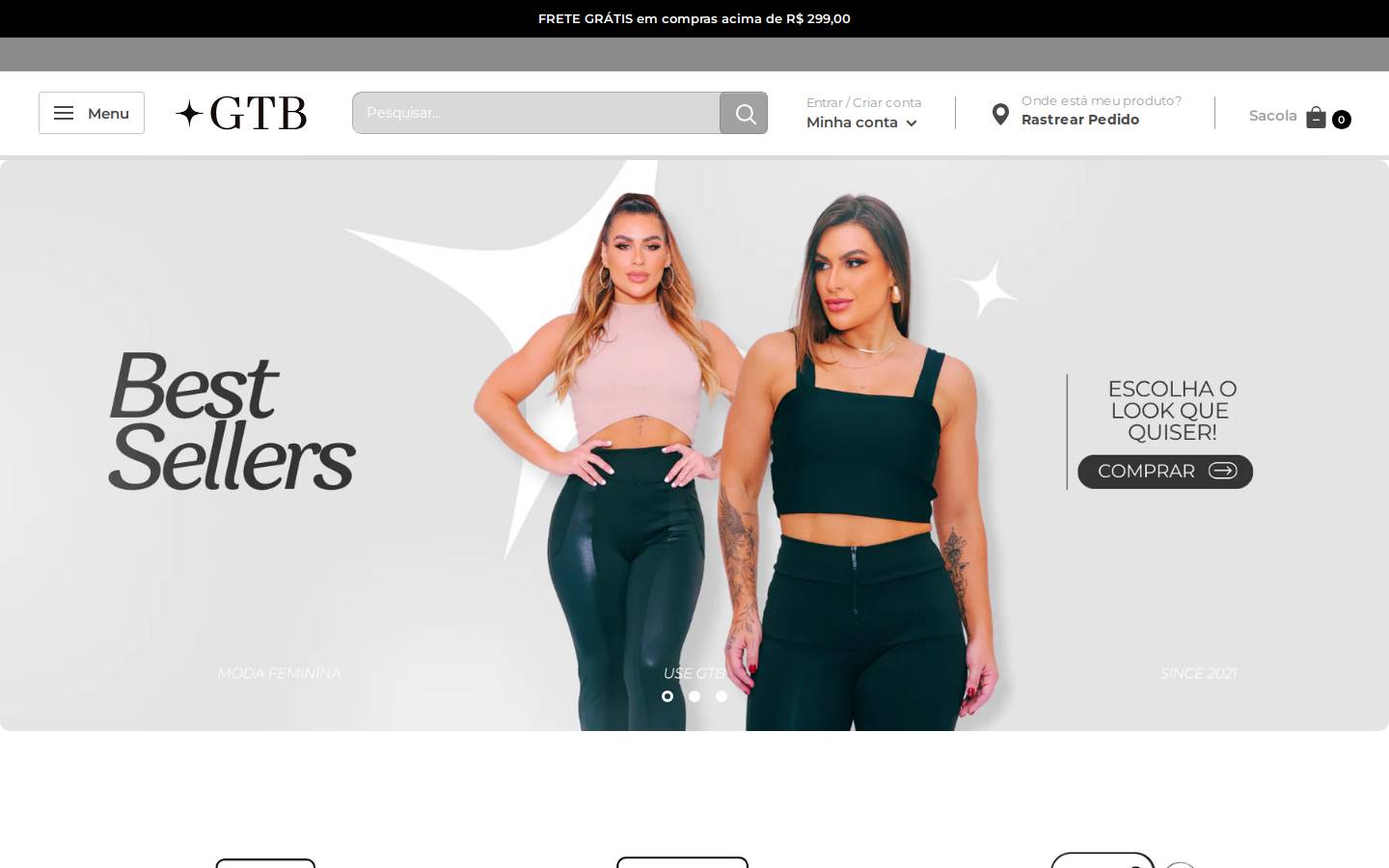 gtbfashion.com homepage screenshot