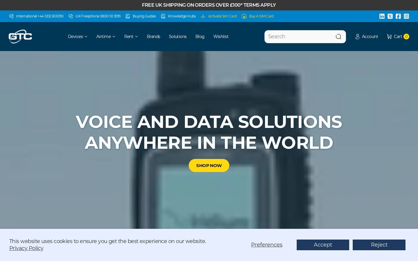 gtc.co.uk homepage screenshot