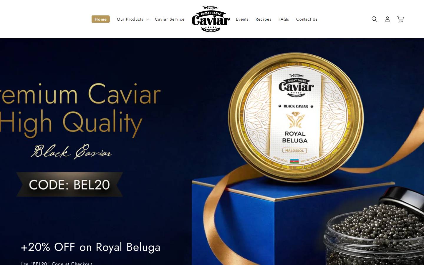 gtcaviar.com homepage screenshot
