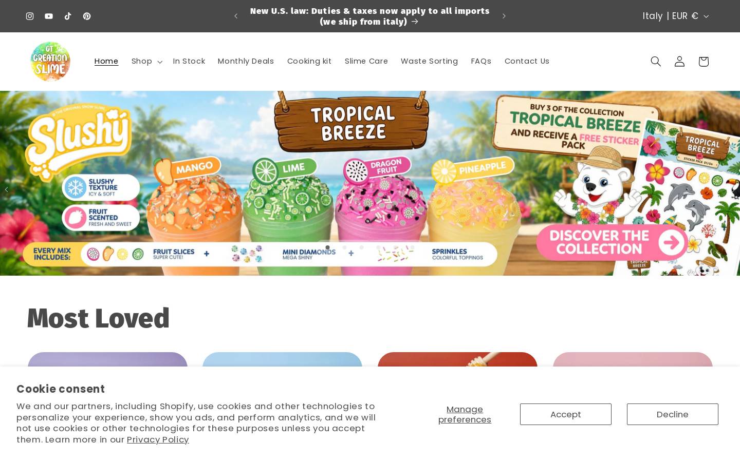 Gtcreationslime homepage screenshot