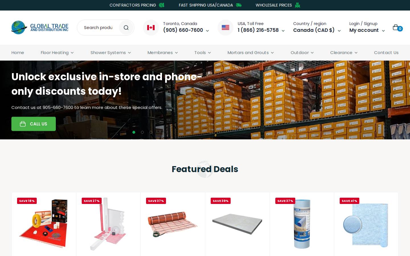 gtdsupply.com homepage screenshot