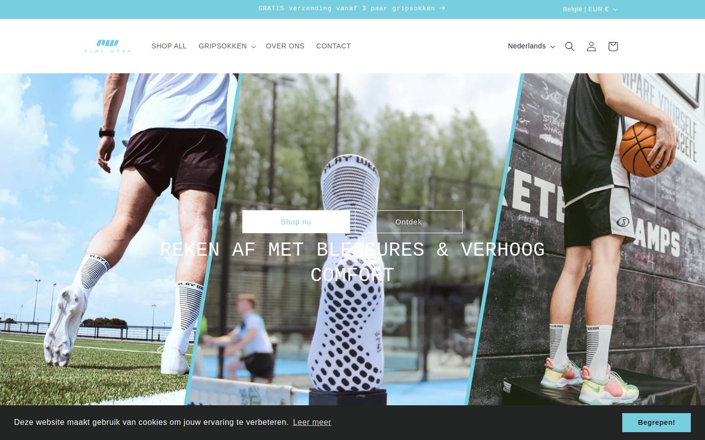 gtgripsocks.nl homepage screenshot