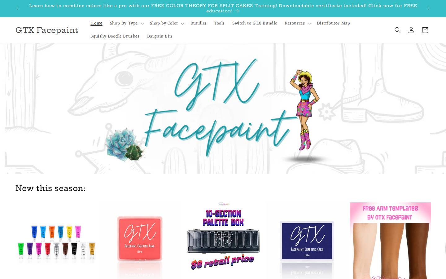 gtxfacepaint.com homepage screenshot