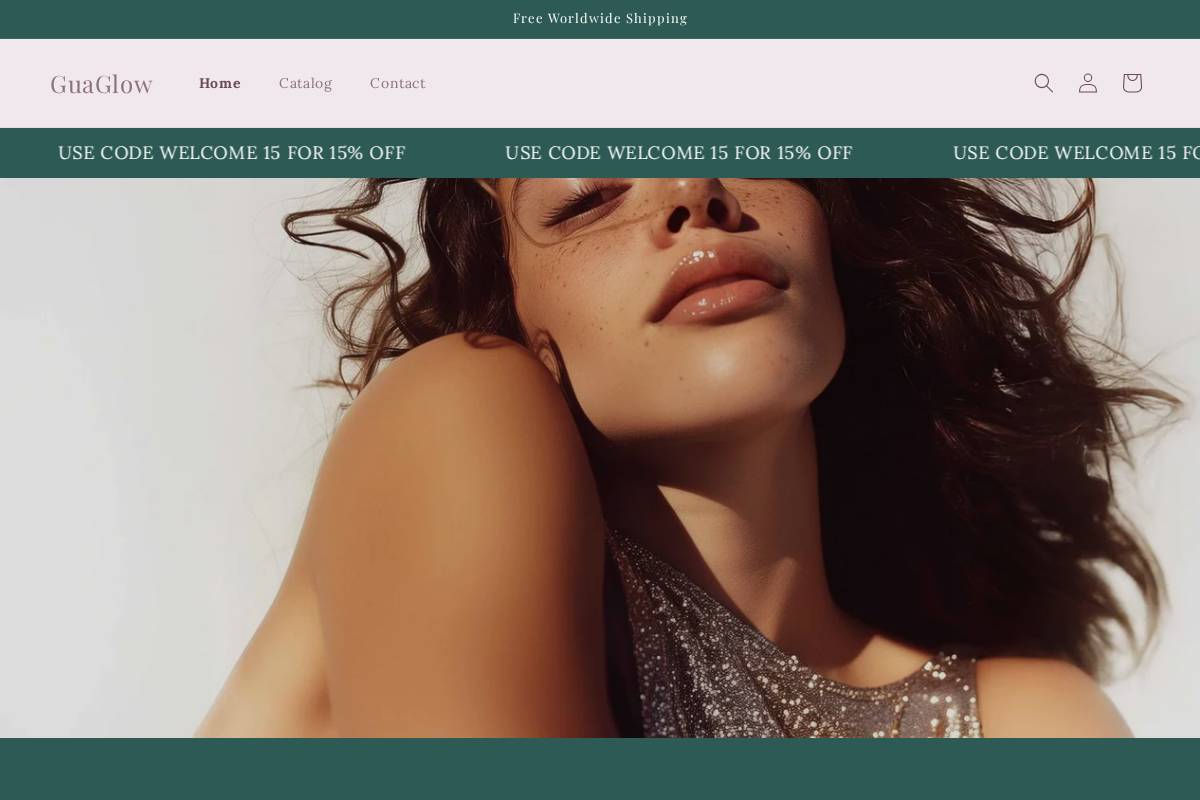 guaglow.com homepage screenshot