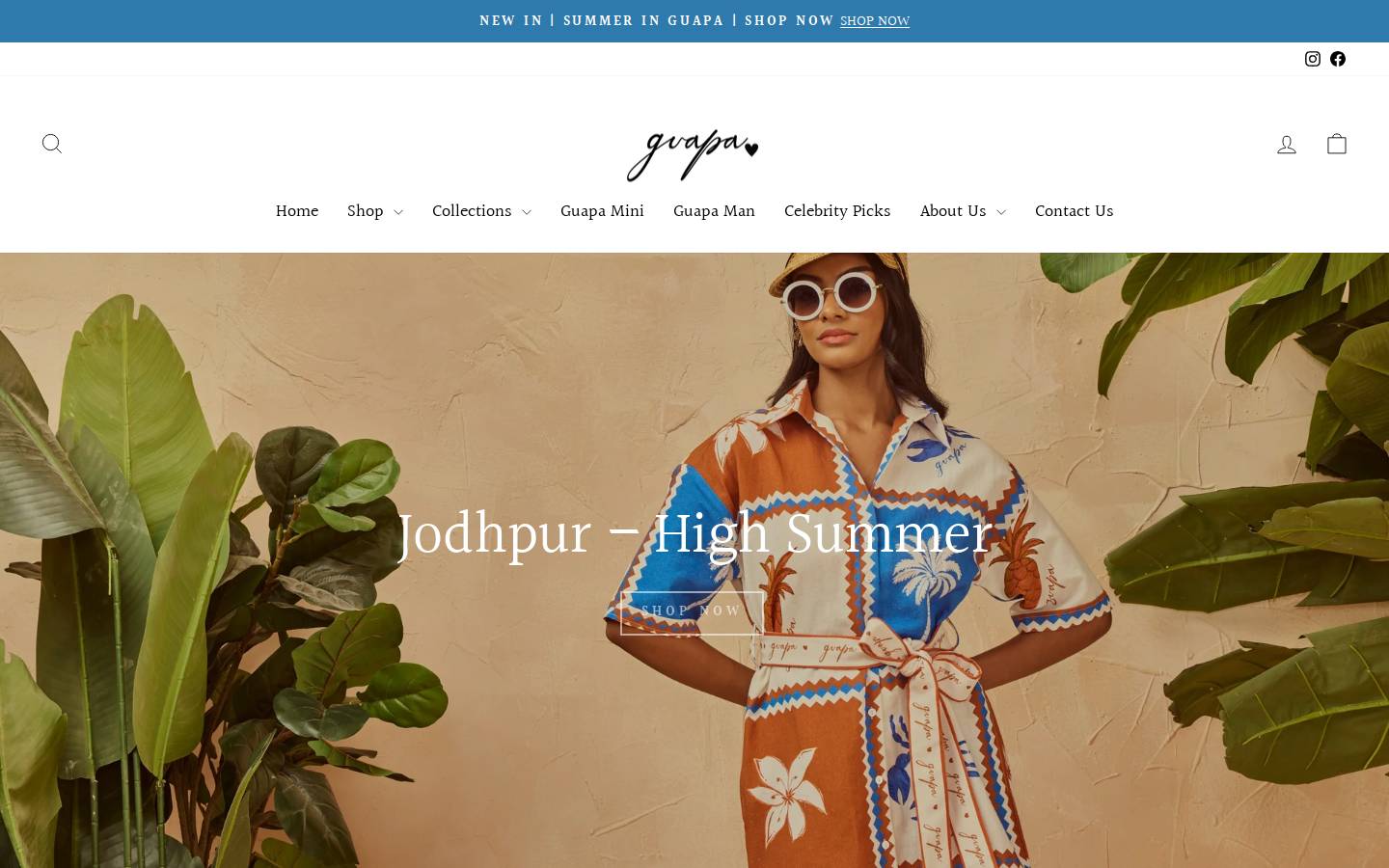 guaparesortwear.com homepage screenshot
