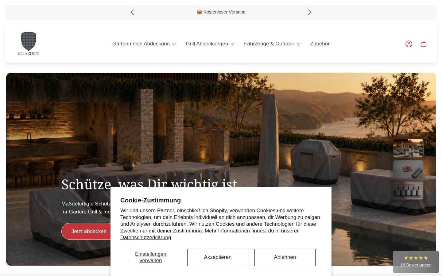 guarden.de homepage screenshot