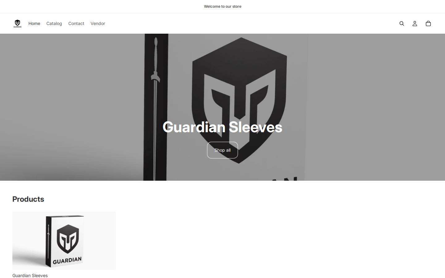 guardiansleeves.com homepage screenshot