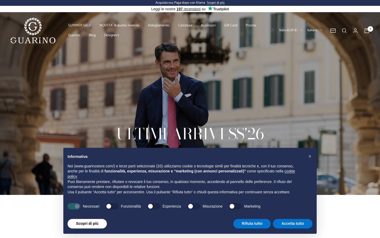 Guarino Store homepage screenshot