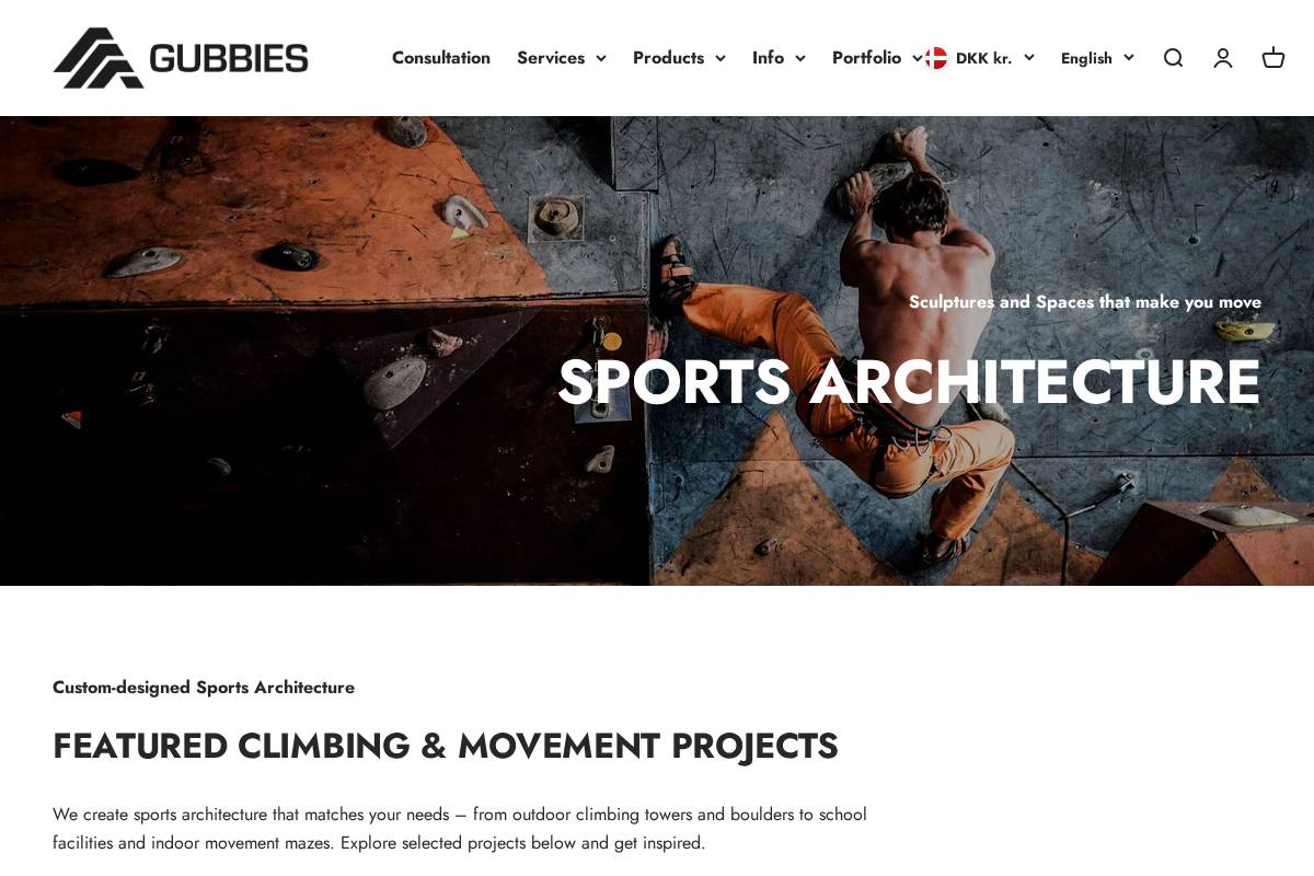 Gubbies Projekt ApS homepage screenshot