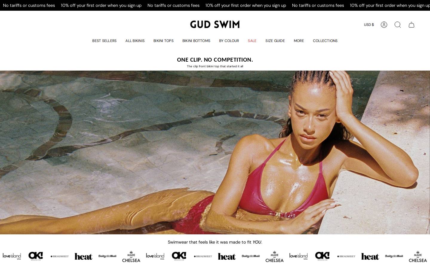 gudswim.com homepage screenshot