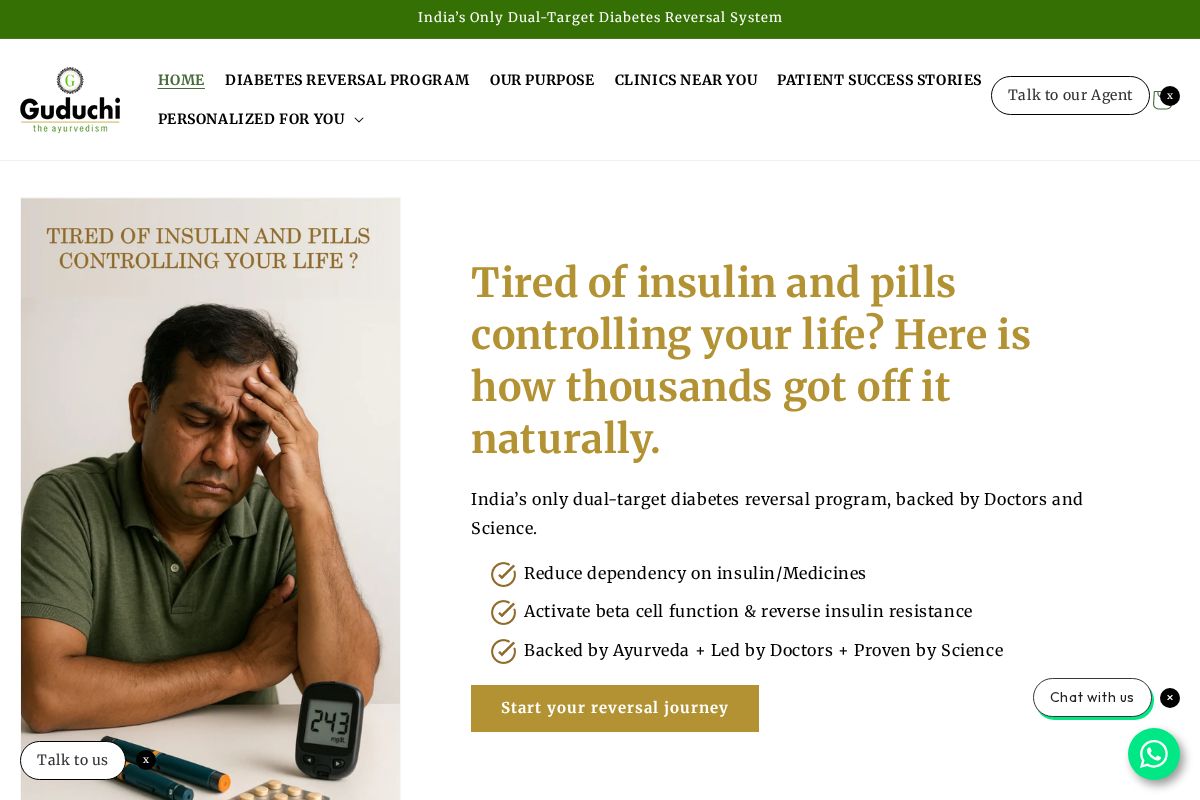 Guduchi Ayurveda homepage screenshot