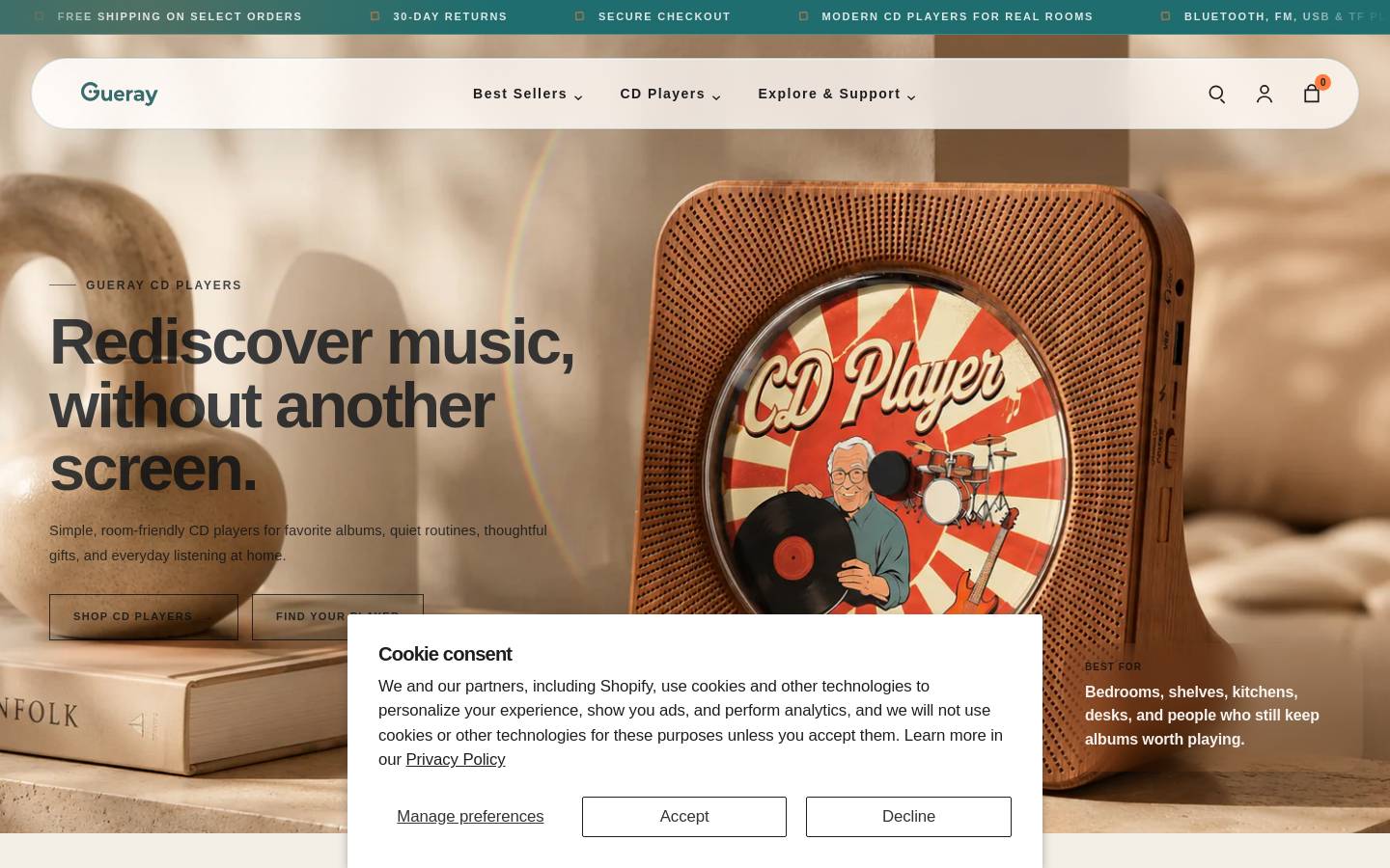 Gueray homepage screenshot