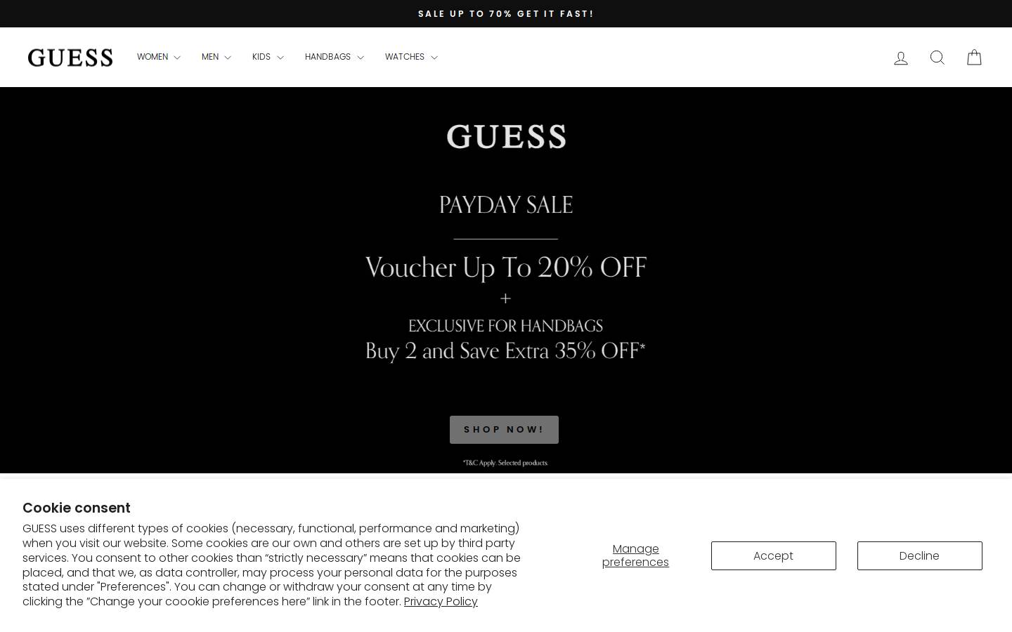 GUESS homepage screenshot